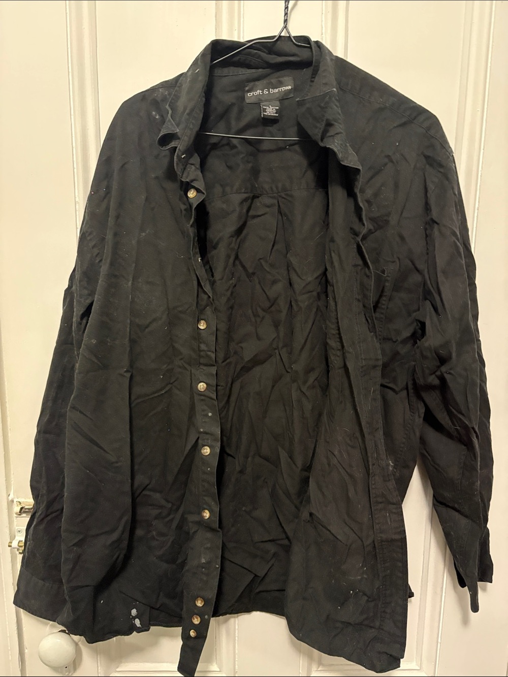 croft & barrow Black Men's Lightweight Button-Up Shirt Jacket